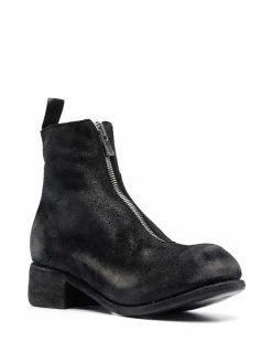 Guidi bottines en daim à effet usé