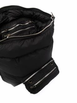 Guidi sac à dos matelassé à liserés en cuir