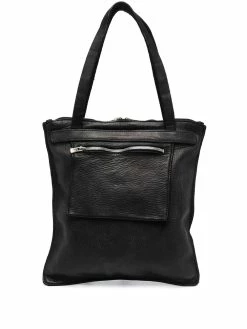 Guidi sac à main zippé en cuir