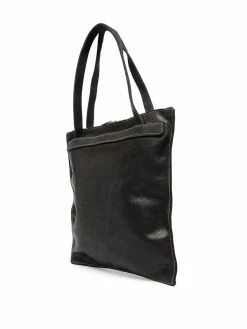 Guidi sac cabas zippé en cuir