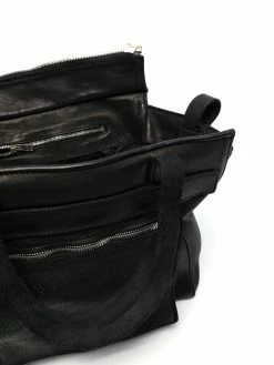 Guidi sac cabas zippé en cuir