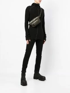 Guidi sac banane à détails en cuir