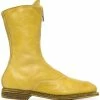 Guidi bottines en cuir à fermeture zippée