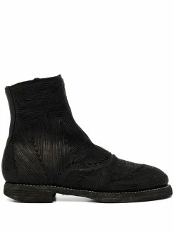 Guidi bottines à fermeture zippée